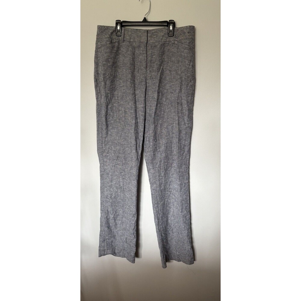 New York and Company, Linen Blend Dress Pants, Grey, Size 10 Tall